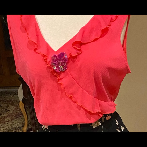 Vintage hot pink blouse by notations size xl made of shear soft fabric - Picture 3 of 6